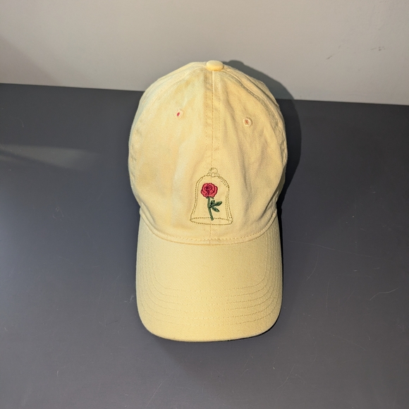 Disney Accessories - Disney Parks Yellow Adjustable Baseball Cap Hat Size Adult Beauty & The Beast